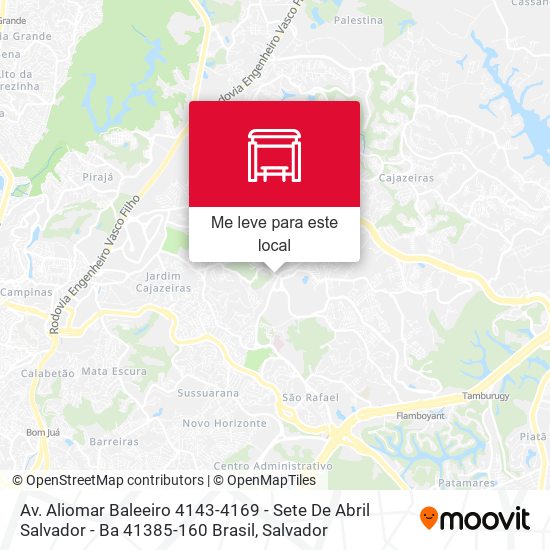 Av. Aliomar Baleeiro 4143-4169 - Sete De Abril Salvador - Ba 41385-160 Brasil mapa