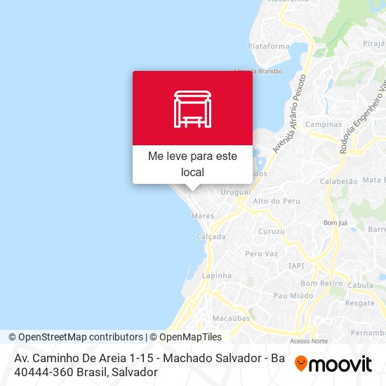 Av. Caminho De Areia 1-15 - Machado Salvador - Ba 40444-360 Brasil mapa