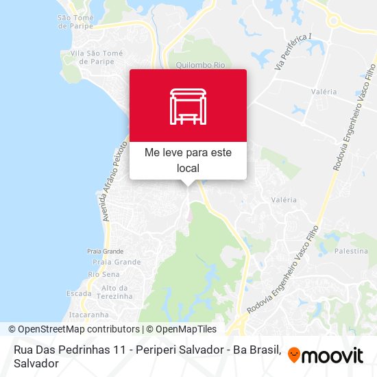 Rua Das Pedrinhas 11 - Periperi Salvador - Ba Brasil mapa