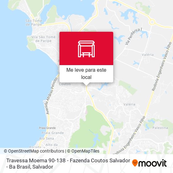 Travessa Moema 90-138 - Fazenda Coutos Salvador - Ba Brasil mapa
