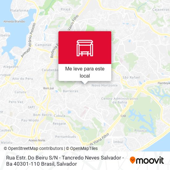Rua Estr. Do Beiru S / N - Tancredo Neves Salvador - Ba 40301-110 Brasil mapa