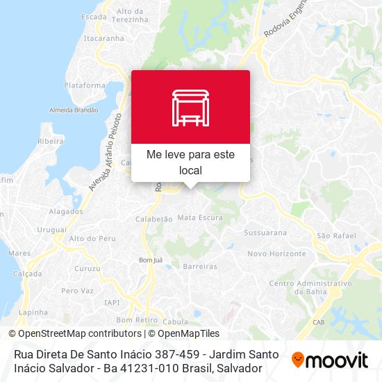 Rua Direta De Santo Inácio 387-459 - Jardim Santo Inácio Salvador - Ba 41231-010 Brasil mapa