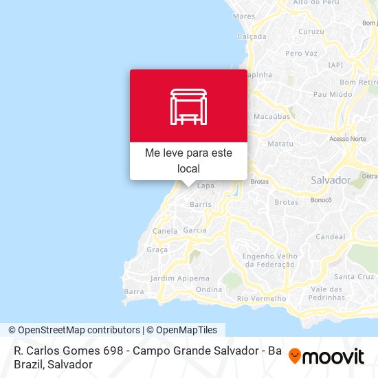 R. Carlos Gomes 698 - Campo Grande Salvador - Ba Brazil mapa