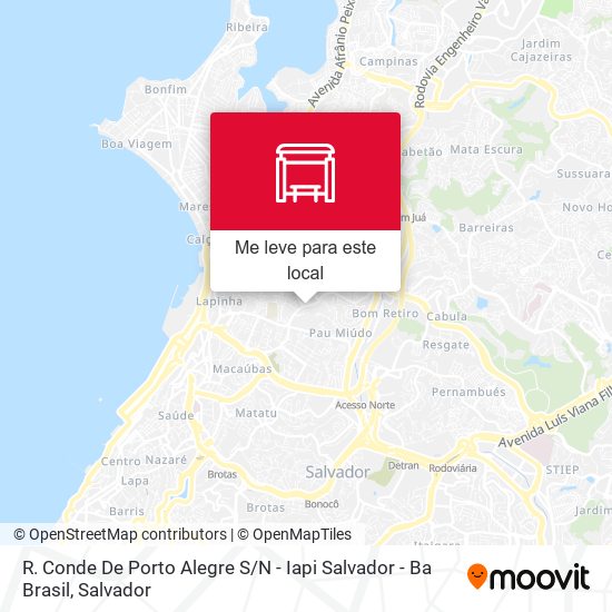 R. Conde De Porto Alegre S / N - Iapi Salvador - Ba Brasil mapa