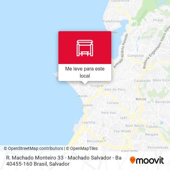 R. Machado Monteiro 33 - Machado Salvador - Ba 40455-160 Brasil mapa