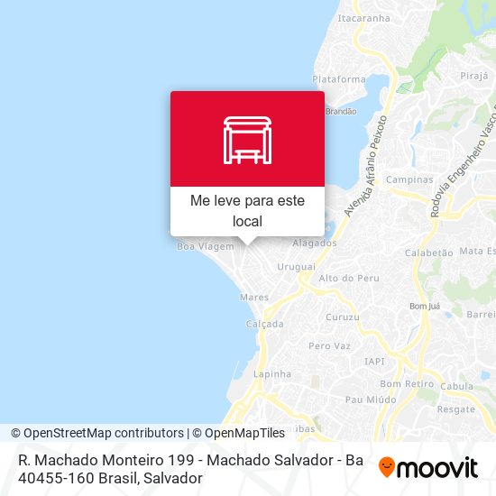 R. Machado Monteiro 199 - Machado Salvador - Ba 40455-160 Brasil mapa