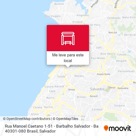 Rua Manoel Caetano 1-51 - Barbalho Salvador - Ba 40301-080 Brasil mapa