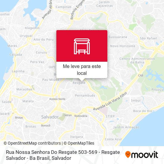 Rua Nossa Senhora Do Resgate 503-569 - Resgate Salvador - Ba Brasil mapa