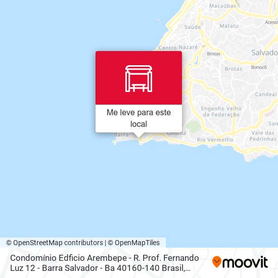 Condomínio Edficio Arembepe - R. Prof. Fernando Luz 12 - Barra Salvador - Ba 40160-140 Brasil mapa