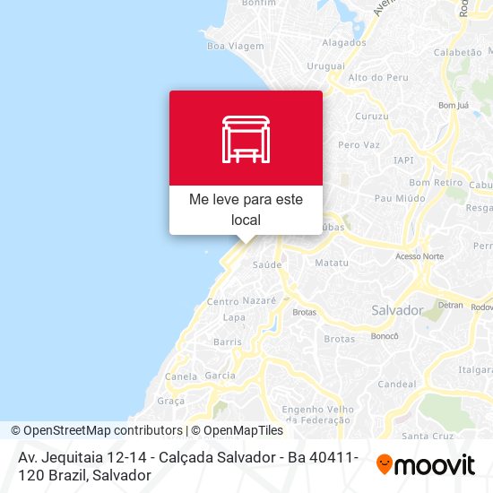 Av. Jequitaia 12-14 - Calçada Salvador - Ba 40411-120 Brazil mapa