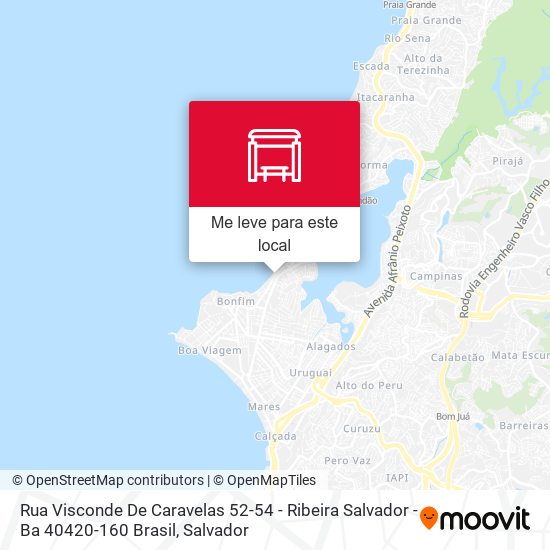 Rua Visconde De Caravelas 52-54 - Ribeira Salvador - Ba 40420-160 Brasil mapa