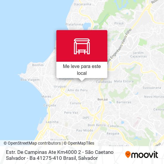 Estr. De Campinas Ate Km4000 2 - São Caetano Salvador - Ba 41275-410 Brasil mapa