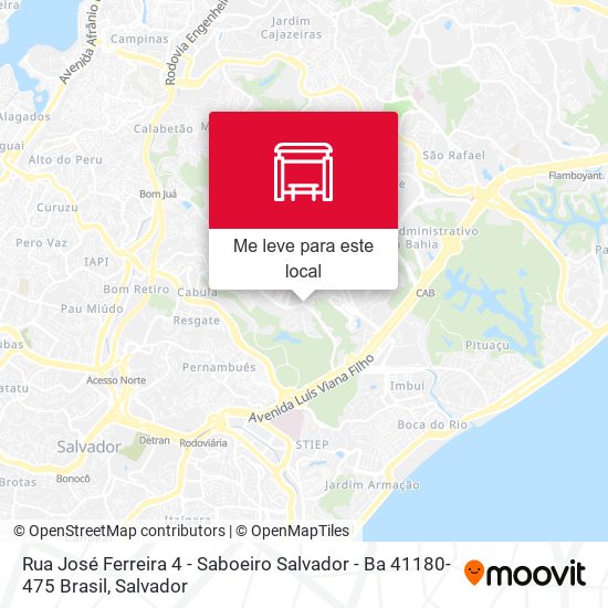 Rua José Ferreira 4 - Saboeiro Salvador - Ba 41180-475 Brasil mapa