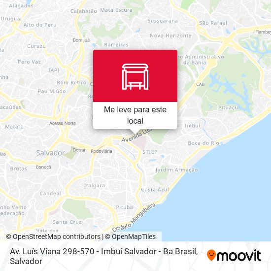 Av. Luís Viana 298-570 - Imbuí Salvador - Ba Brasil mapa