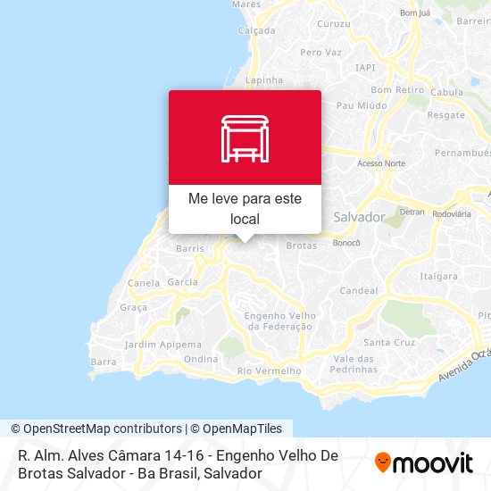R. Alm. Alves Câmara 14-16 - Engenho Velho De Brotas Salvador - Ba Brasil mapa