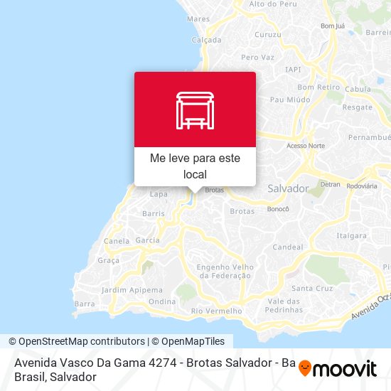 Avenida Vasco Da Gama 4274 - Brotas Salvador - Ba Brasil mapa