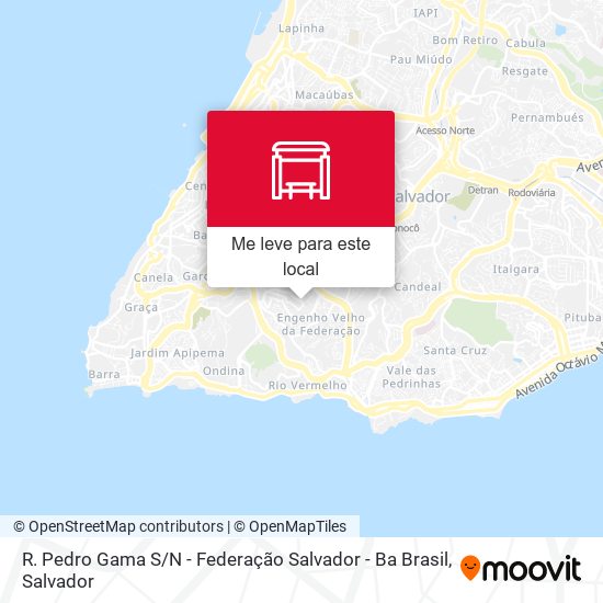R. Pedro Gama S / N - Federação Salvador - Ba Brasil mapa
