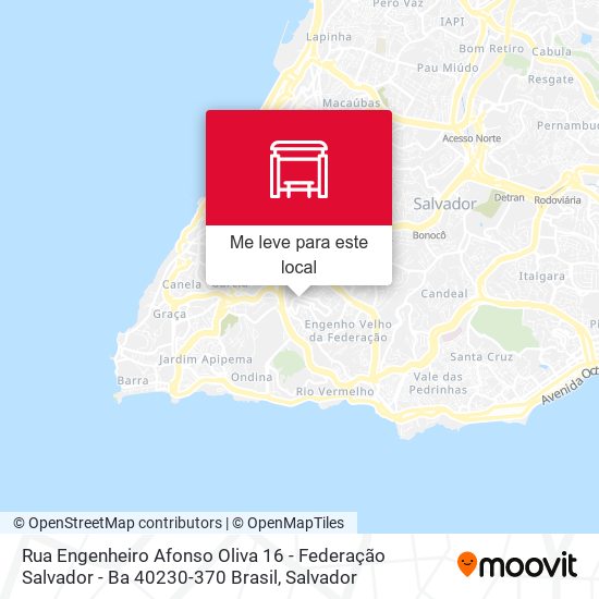 Rua Engenheiro Afonso Oliva 16 - Federação Salvador - Ba 40230-370 Brasil mapa
