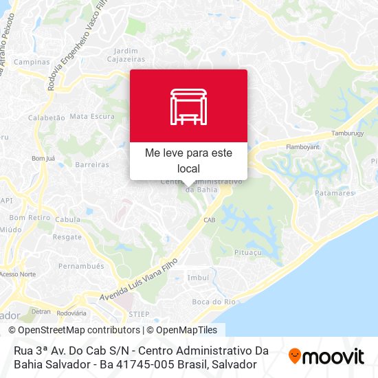 Rua 3ª Av. Do Cab S / N - Centro Administrativo Da Bahia Salvador - Ba 41745-005 Brasil mapa
