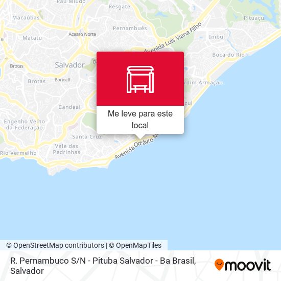 R. Pernambuco S / N - Pituba Salvador - Ba Brasil mapa