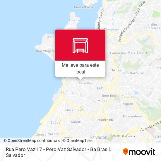 Rua Pero Vaz 17 - Pero Vaz Salvador - Ba Brasil mapa