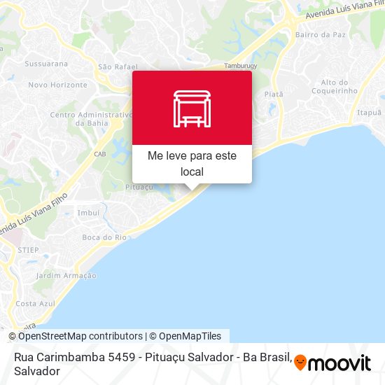 Rua Carimbamba 5459 - Pituaçu Salvador - Ba Brasil mapa