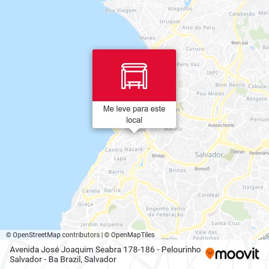 Avenida José Joaquim Seabra 178-186 - Pelourinho Salvador - Ba Brazil mapa