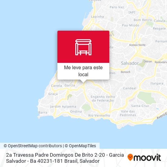 2a Travessa Padre Domingos De Brito 2-20 - Garcia Salvador - Ba 40231-181 Brasil mapa