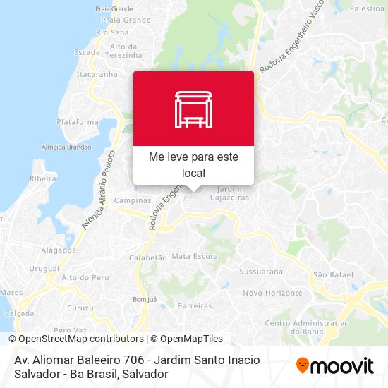 Av. Aliomar Baleeiro 706 - Jardim Santo Inacio Salvador - Ba Brasil mapa