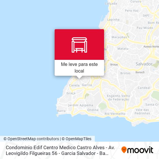 Condomínio Edif Centro Medico Castro Alves - Av. Leovigildo Filgueiras 56 - Garcia Salvador - Ba 40080-120 Brasil mapa