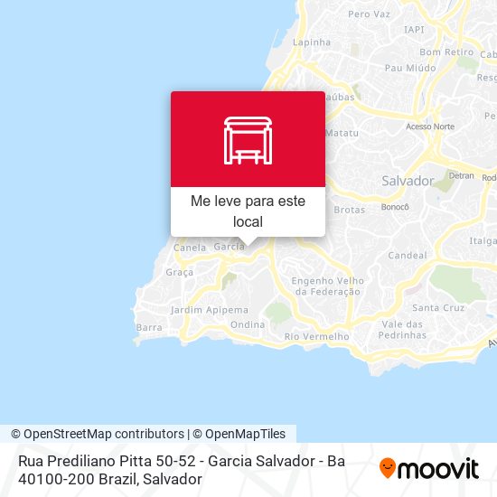 Rua Prediliano Pitta 50-52 - Garcia Salvador - Ba 40100-200 Brazil mapa