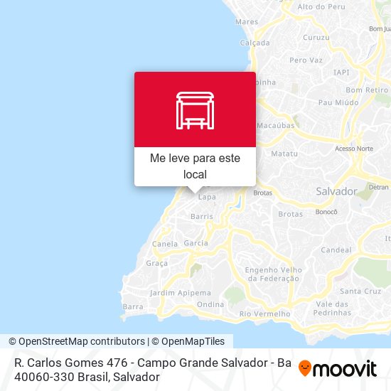 R. Carlos Gomes 476 - Campo Grande Salvador - Ba 40060-330 Brasil mapa
