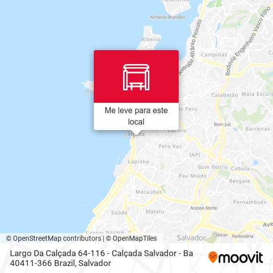 Largo Da Calçada 64-116 - Calçada Salvador - Ba 40411-366 Brazil mapa