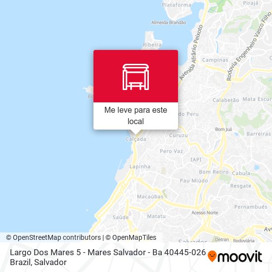 Largo Dos Mares 5 - Mares Salvador - Ba 40445-026 Brazil mapa