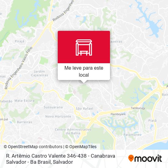 R. Artêmio Castro Valente 346-438 - Canabrava Salvador - Ba Brasil mapa