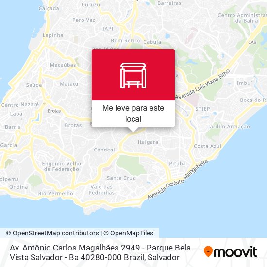 Av. Antônio Carlos Magalhães 2949 - Parque Bela Vista Salvador - Ba 40280-000 Brazil mapa