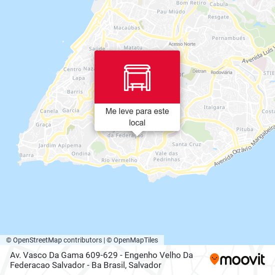 Av. Vasco Da Gama 609-629 - Engenho Velho Da Federacao Salvador - Ba Brasil mapa