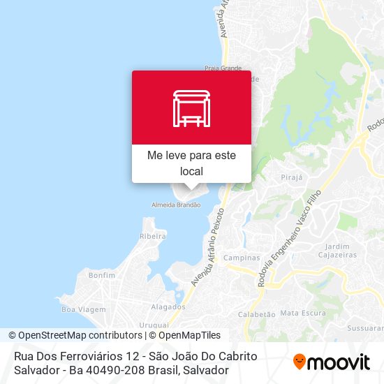 Rua Dos Ferroviários 12 - São João Do Cabrito Salvador - Ba 40490-208 Brasil mapa