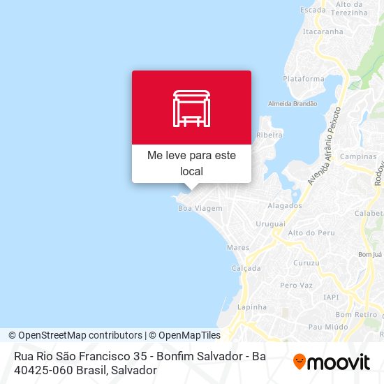 Rua Rio São Francisco 35 - Bonfim Salvador - Ba 40425-060 Brasil mapa