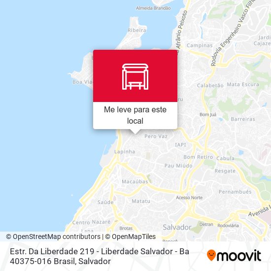Estr. Da Liberdade 219 - Liberdade Salvador - Ba 40375-016 Brasil mapa
