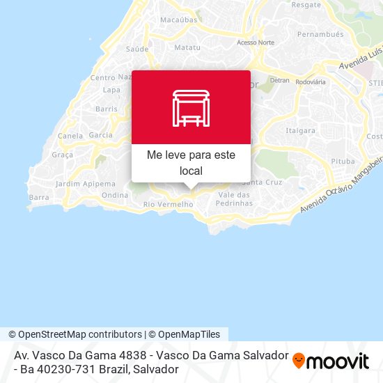 Av. Vasco Da Gama 4838 - Vasco Da Gama Salvador - Ba 40230-731 Brazil mapa