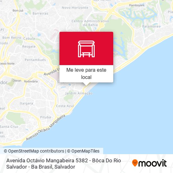 Avenida Octávio Mangabeira 5382 - Bôca Do Rio Salvador - Ba Brasil mapa