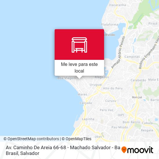 Av. Caminho De Areia 66-68 - Machado Salvador - Ba Brasil mapa