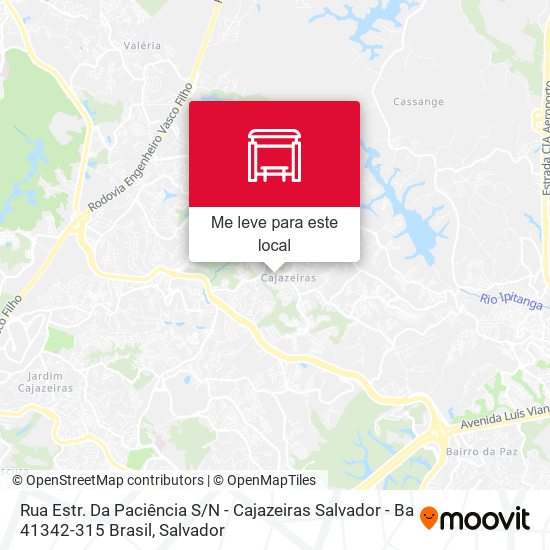 Rua Estr. Da Paciência S / N - Cajazeiras Salvador - Ba 41342-315 Brasil mapa