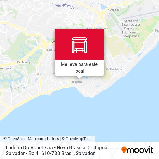 Ladeira Do Abaeté 55 - Nova Brasília De Itapuã Salvador - Ba 41610-730 Brasil mapa