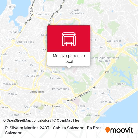 R. Silveira Martins 2437 - Cabula Salvador - Ba Brasil mapa