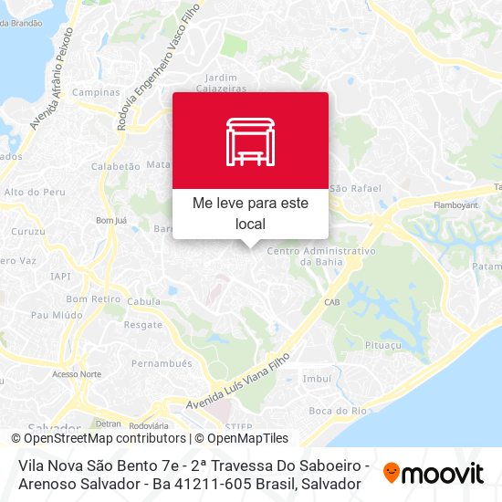 Vila Nova São Bento 7e - 2ª Travessa Do Saboeiro - Arenoso Salvador - Ba 41211-605 Brasil mapa