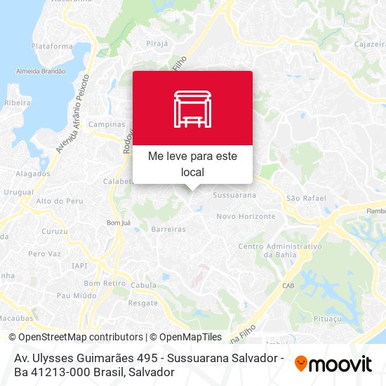 Av. Ulysses Guimarães 495 - Sussuarana Salvador - Ba 41213-000 Brasil mapa