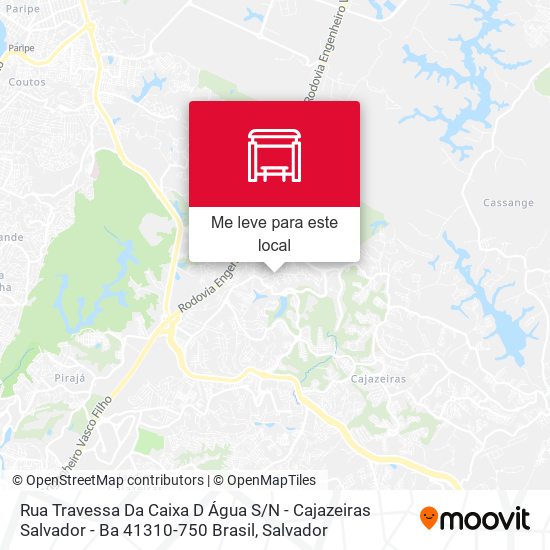 Rua Travessa Da Caixa D Água S / N - Cajazeiras Salvador - Ba 41310-750 Brasil mapa