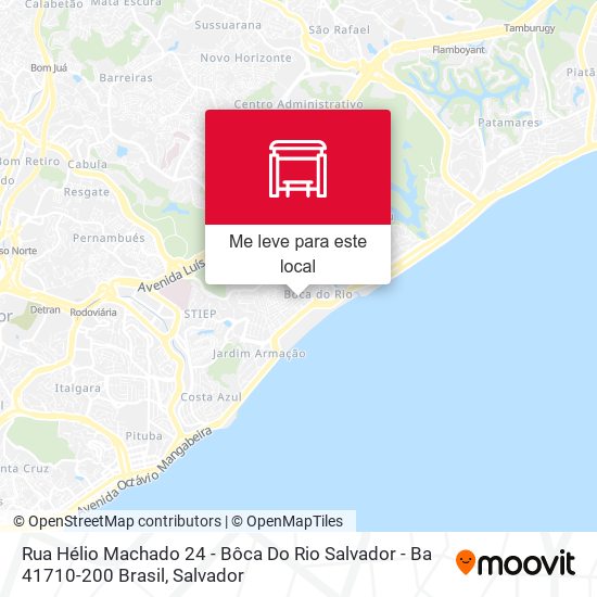 Rua Hélio Machado 24 - Bôca Do Rio Salvador - Ba 41710-200 Brasil mapa